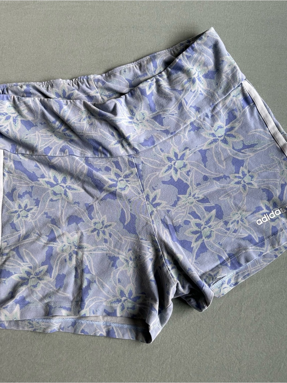 adidas Lavender Floral Performance Shorts